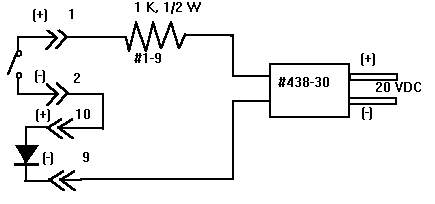 Schematic of 20 mA current loop tester.